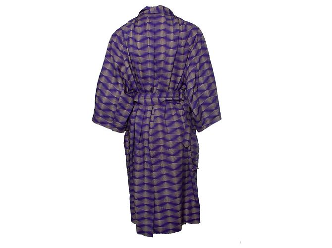 Minivestido de popelina estampada Tanisha de Dries van Noten Púrpura - vista 2