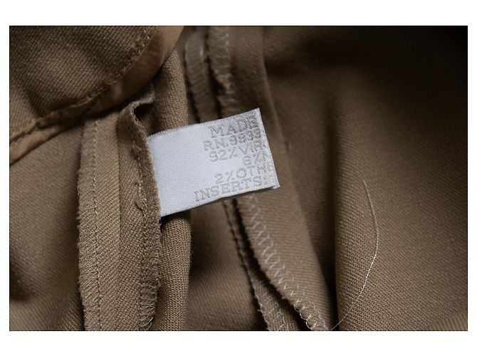 Prada, calça marrom com fechamento de velcro de couro - vista 6