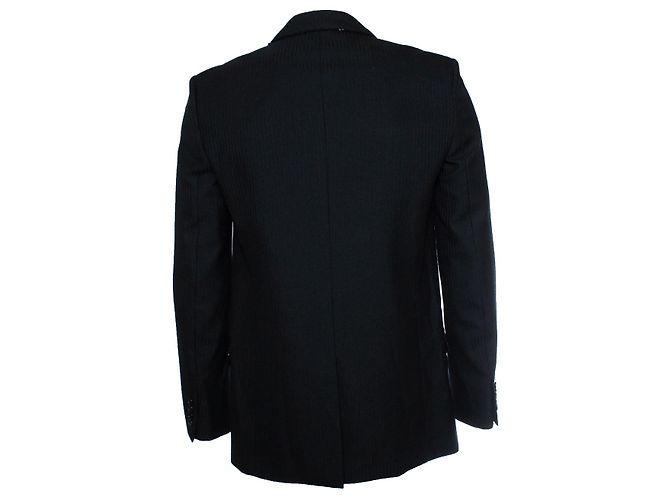 Blazer nero a righe con perline di Saint Laurent - vista 2
