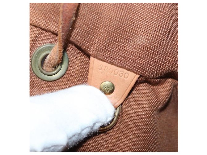Louis Vuitton Vintage Montsouris Monogram Canvas MM Marron - vue 6