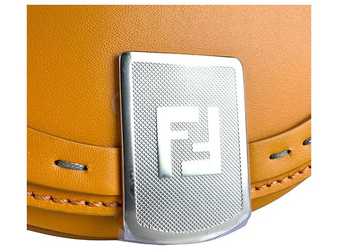 Fendi Moonlight Leder Schultertasche Orange - Ansicht 11
