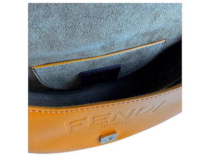 Fendi Moonlight Leder Schultertasche Orange - Ansicht 5