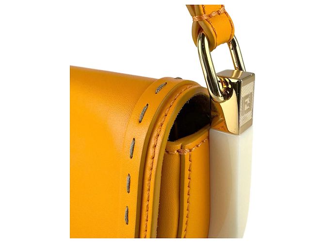 Fendi Moonlight Leder Schultertasche Orange - Ansicht 6