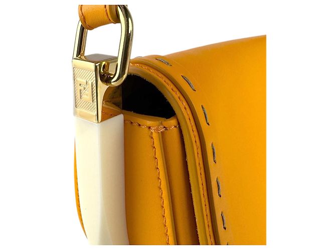 Fendi Moonlight Leder Schultertasche Orange - Ansicht 7