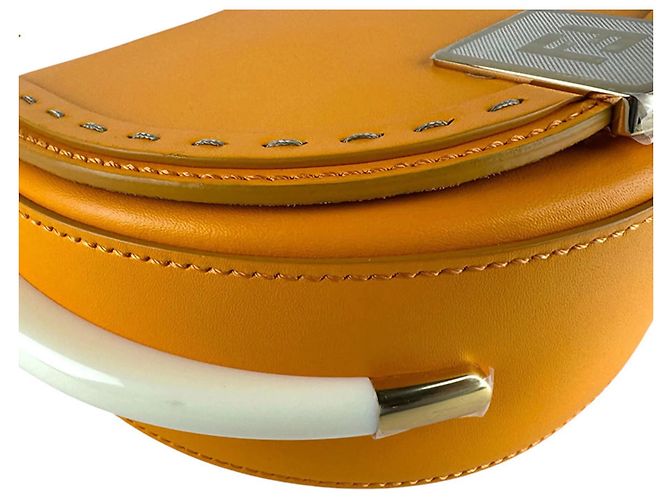 Fendi Moonlight Leder Schultertasche Orange - Ansicht 8