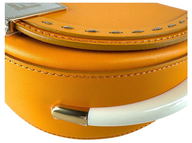 Fendi Moonlight Leder Schultertasche Orange - Ansicht 9