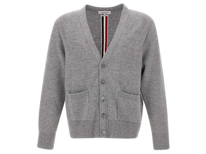 Thom Browne Gestrickte Merinowolle Piqué-Cardigan Braun - Ansicht 4