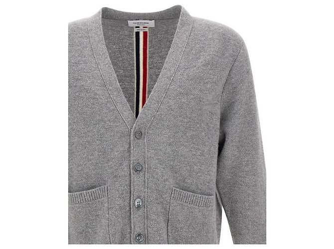 Thom Browne Gestrickte Merinowolle Piqué-Cardigan Braun - Ansicht 7