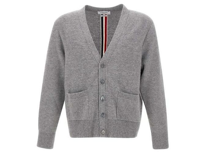 Thom Browne Gestrickte Merinowolle Piqué-Cardigan Braun - Ansicht 9