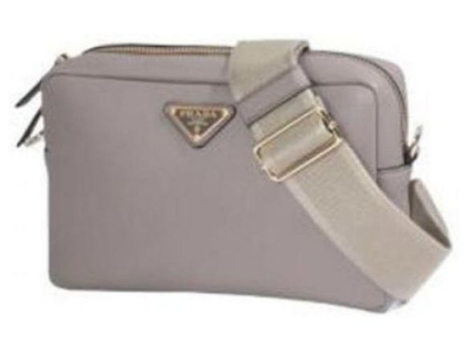 Prada Borsa a spalla in pelle morbida Marrone - vista 5