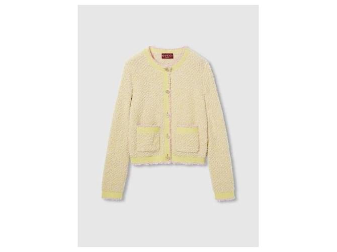 Gucci Strickjacke aus Baumwollmischung Golden - Ansicht 4