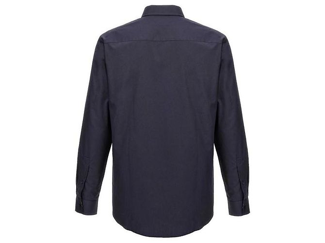 Burberry Camicia in cotone slim fit a maniche lunghe Blu - vista 5
