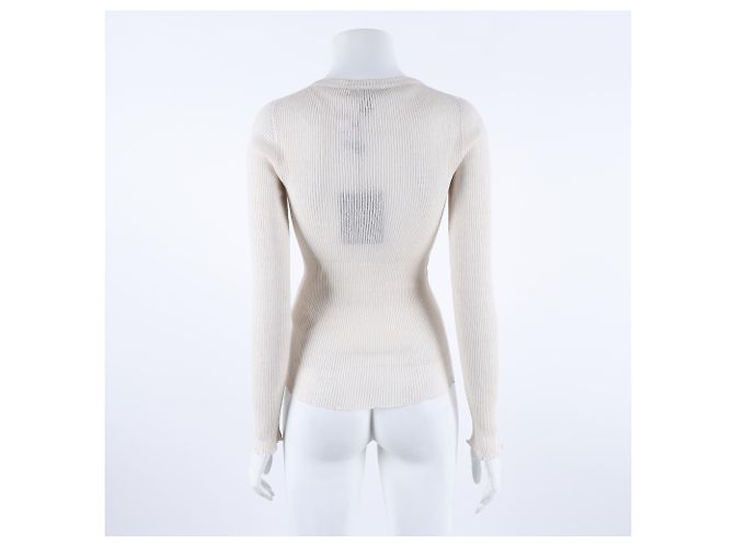 Camiseta de manga larga acanalada Louis Vuitton Blanco - vista 3