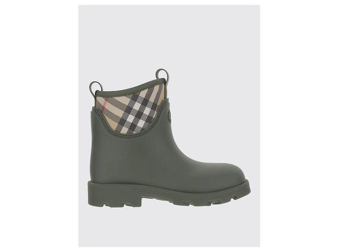 Burberry Botas Bajas de Goma Marsh Stamp Castaño - vista 4