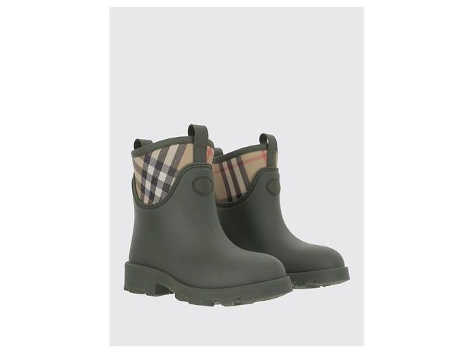 Burberry Botas Bajas de Goma Marsh Stamp Castaño - vista 5
