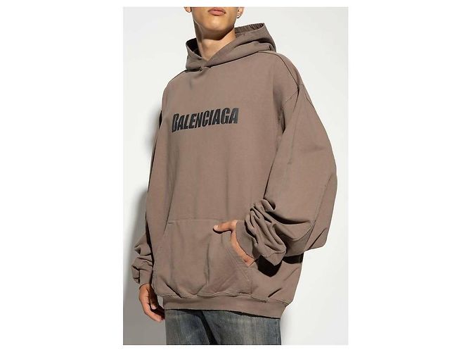Balenciaga Zerstörtes Logo Hoodie - Ansicht 4