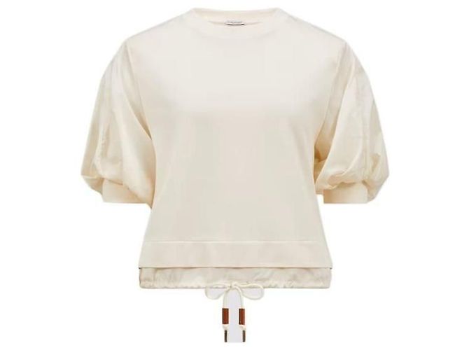 Moncler Camiseta de algodón con mangas abullonadas - vista 4