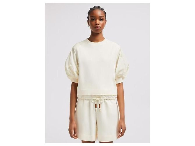 Moncler Camiseta de algodón con mangas abullonadas - vista 6