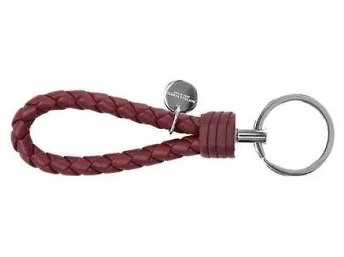 Bottega Veneta Intrecciato Leather Keyring Red - view 4