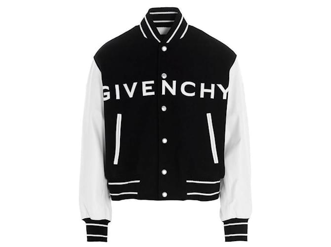 Givenchy Leder Bomberjacke Silber - Ansicht 4