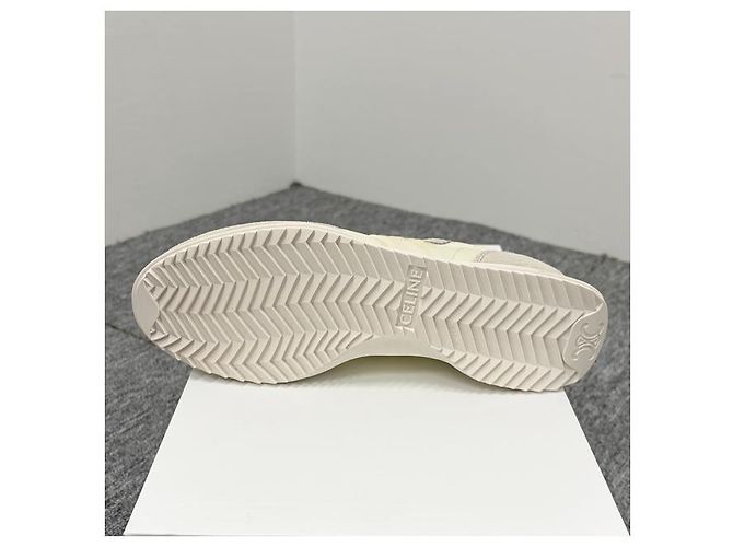 Céline Sneakers Triumph RACER Vaniglia Bianco - vista 17