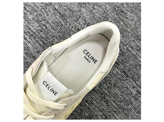 Céline Sneakers Triumph RACER Vaniglia Bianco - vista 21