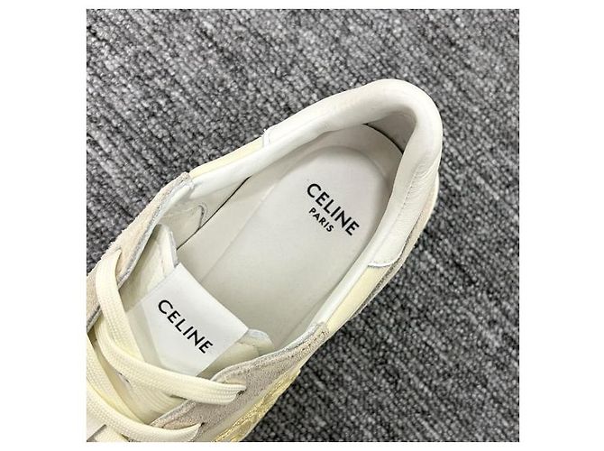 Céline Sneakers Triumph RACER Vaniglia Bianco - vista 9