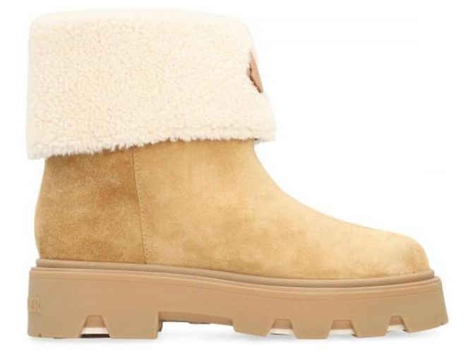 Moncler Botas de ante shearling Aurea Mid Castaño - vista 5