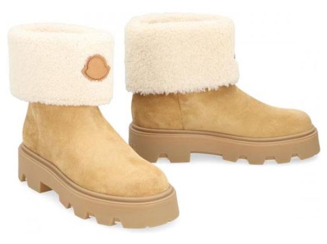 Moncler Botas de ante shearling Aurea Mid Castaño - vista 6