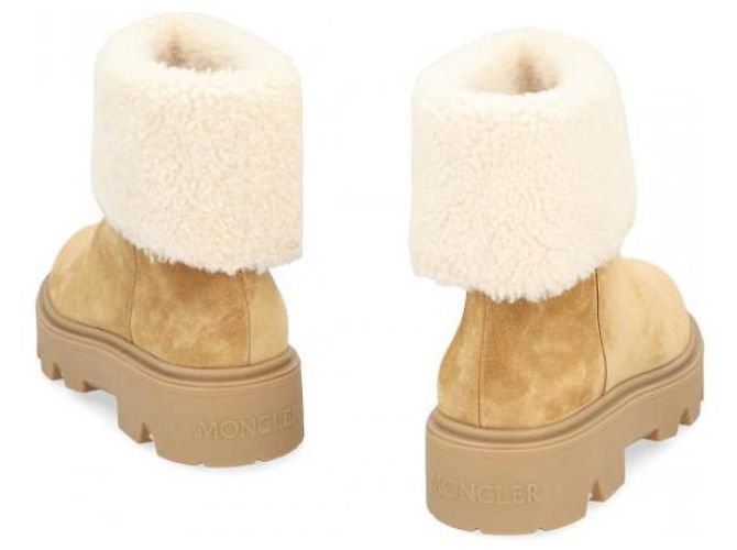 Moncler Botas de ante shearling Aurea Mid Castaño - vista 7