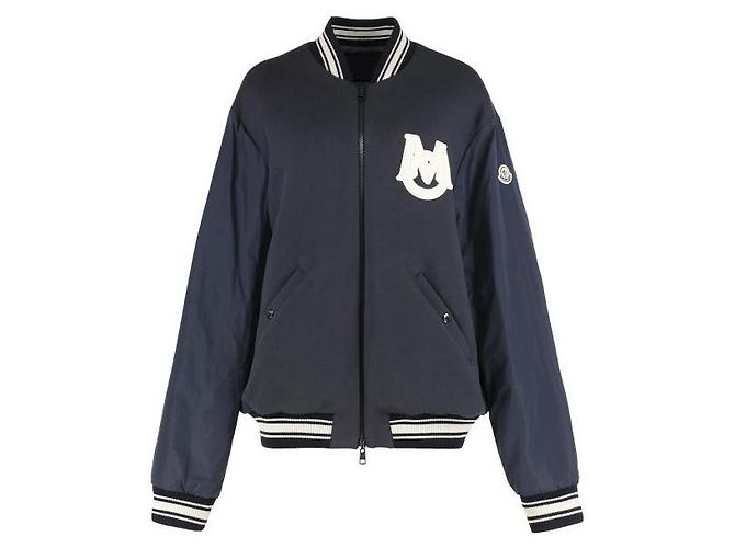 Moncler Reversible Down Bomber Jacket Blue - view 4