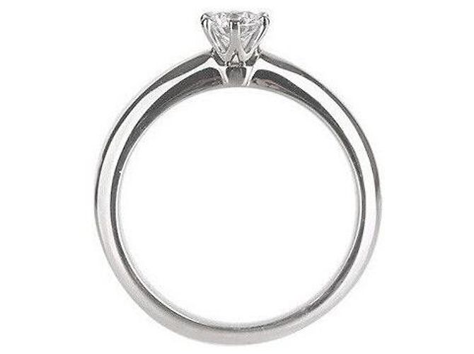 Tiffany & Co Setting Wedding Ring Platinum Diamond Size Silvery - view 2