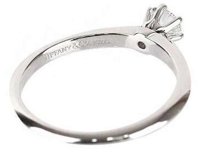 Tiffany & Co Setting Wedding Ring Platinum Diamond Size Silvery - view 5