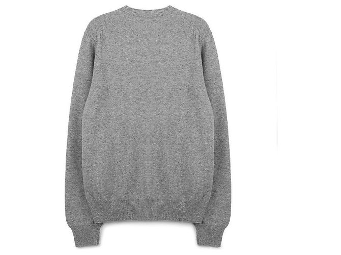 Comme Des Garcons Strickcardigan mit doppeltem Herz-Patch Braun - Ansicht 4