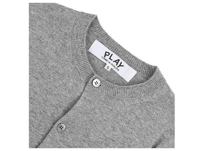 Comme Des Garcons Strickcardigan mit doppeltem Herz-Patch Braun - Ansicht 5