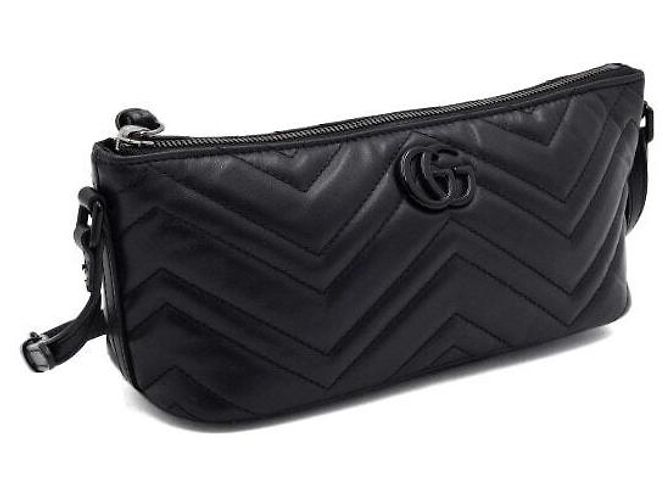 Gucci Borsa a spalla trapuntata piccola Nero - vista 3
