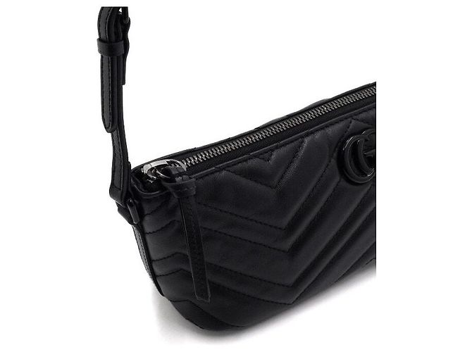 Gucci Borsa a spalla trapuntata piccola Nero - vista 8