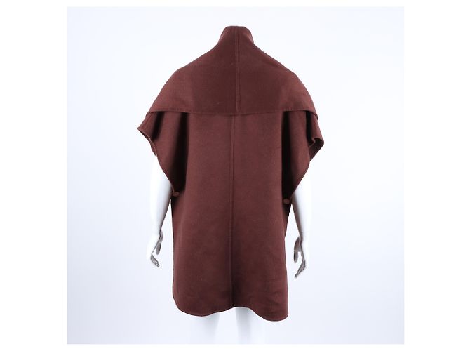 Hermès Cappa in Cashmere Marrone - vista 3
