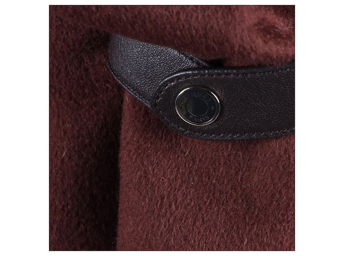 Hermès Cappa in Cashmere Marrone - vista 4