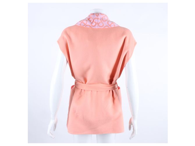 Hermès Colete de cashmere Rosa - vista 3