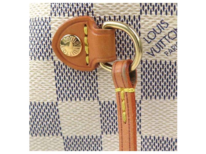 Borsa tote Louis Vuitton Neverfull PM Damier Azur Blu - vista 14