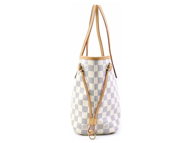 Borsa tote Louis Vuitton Neverfull PM Damier Azur Blu - vista 2