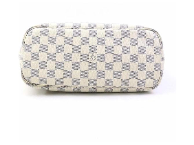 Borsa tote Louis Vuitton Neverfull PM Damier Azur Blu - vista 4