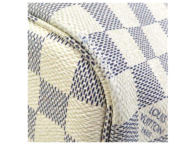 Borsa tote Louis Vuitton Neverfull PM Damier Azur Blu - vista 6