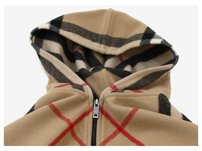 Burberry Cappa A-Line a quadri con cappuccio per bambini Multicolore - vista 3