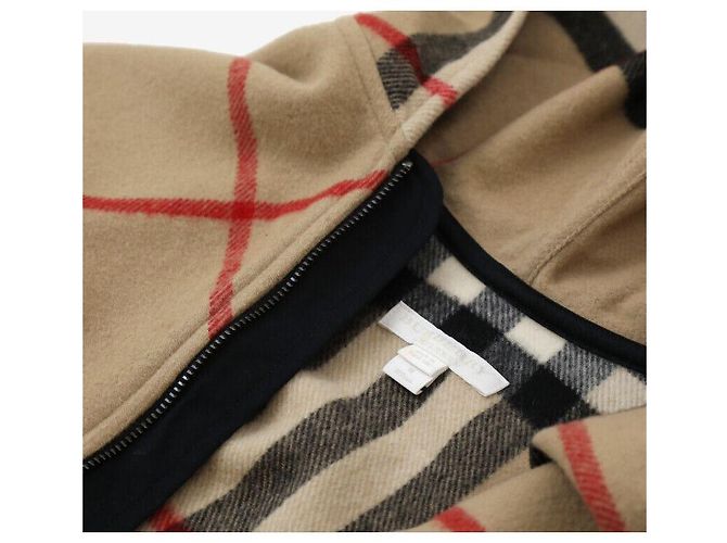 Burberry Cappa A-Line a quadri con cappuccio per bambini Multicolore - vista 7
