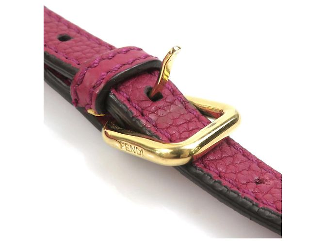 Borsa a spalla in pelle bordeaux Fendi Bordò - vista 12