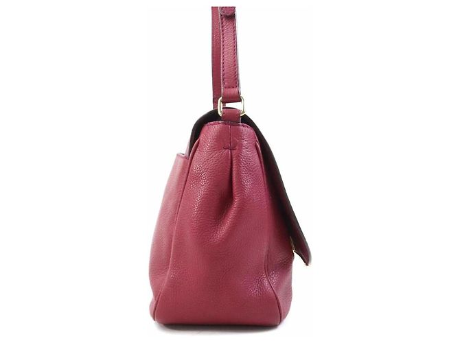Borsa a spalla in pelle bordeaux Fendi Bordò - vista 2