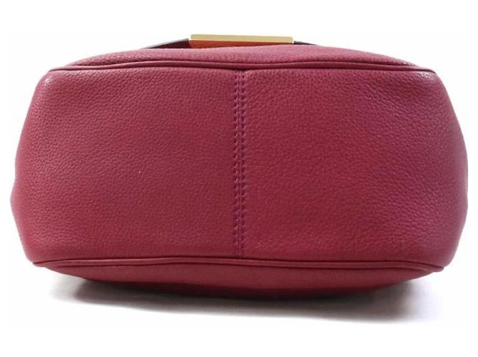 Borsa a spalla in pelle bordeaux Fendi Bordò - vista 4
