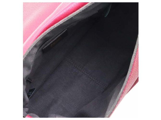 Borsa a spalla in pelle bordeaux Fendi Bordò - vista 5